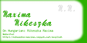 maxima mikeszka business card